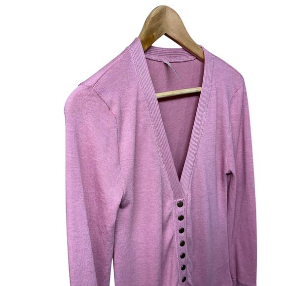 42Pops Cozy Cardigan Button Sweater Pink Women Medium - Picture 4 of 10